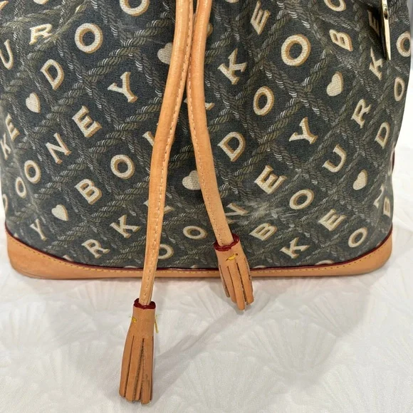 Dooney & Bourke Crossword Cesto Drawstring Shoulder Bag And Coin Purse - Picture 6 of 16